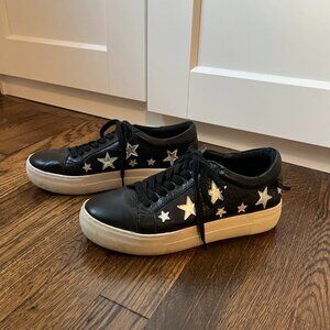 J/Slides Alabama Star Black Platform Sneaker